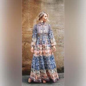 RARE Bhanuni by Jyoti Anastasia Sequin Maxi Dress 6 Anthropologie